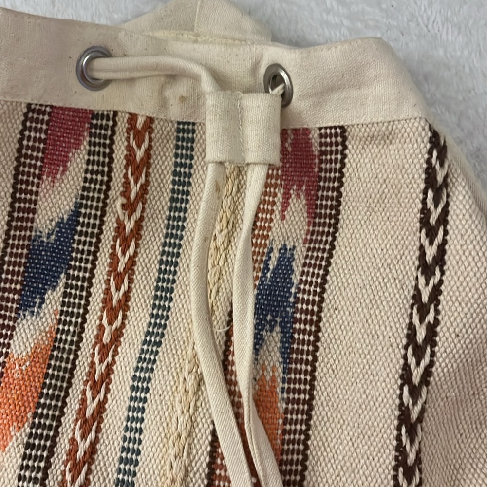 Forever 21 100% cotton embroidered backpack with drawstring closure - Picture 8 of 9